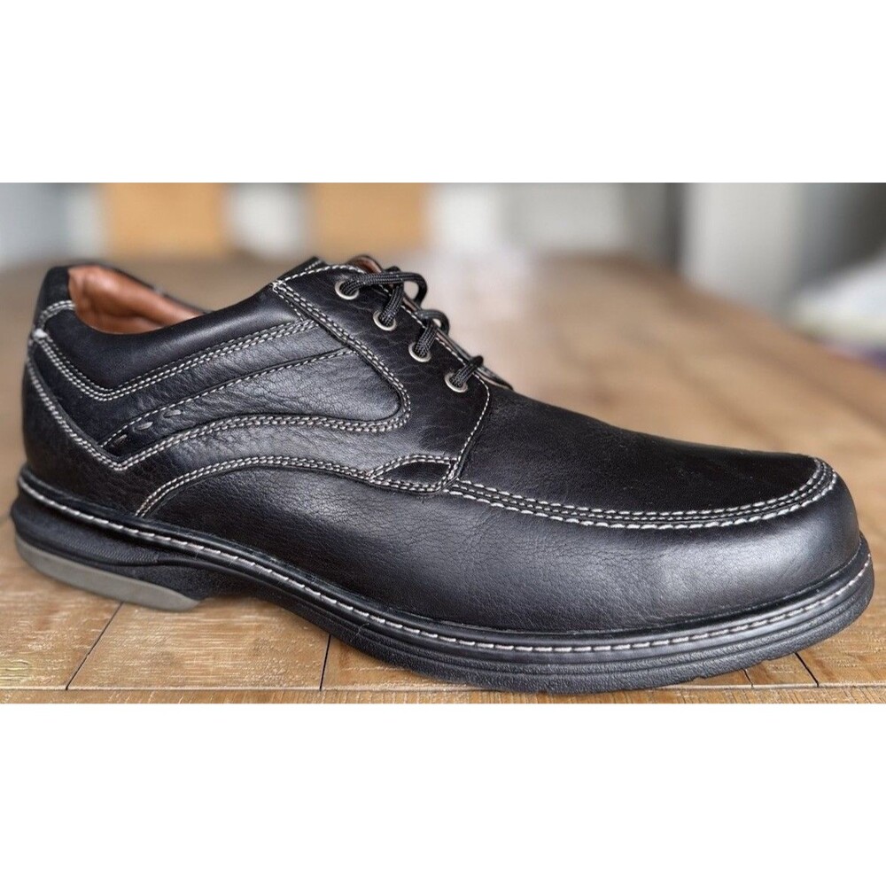 Johnston & Murphy XC4 Waterproof Black Leather Lace-Up Comfort Work Shoe Mens 13